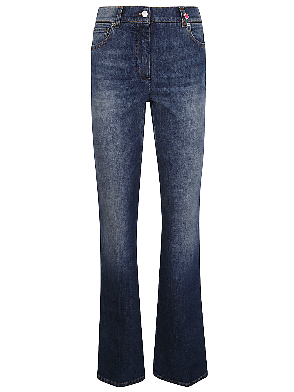 Women's Blue Flared Denim Jeans image 0