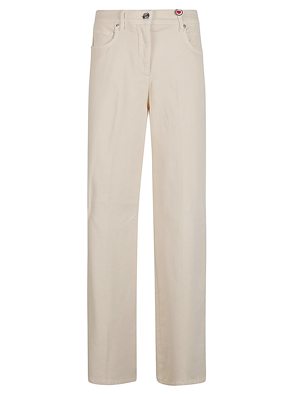 Women's Wide Leg Straight Trousers - White image 0