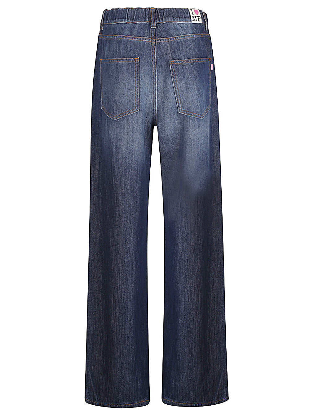 Wide Leg Blue Jeans with Belt Loops image 1