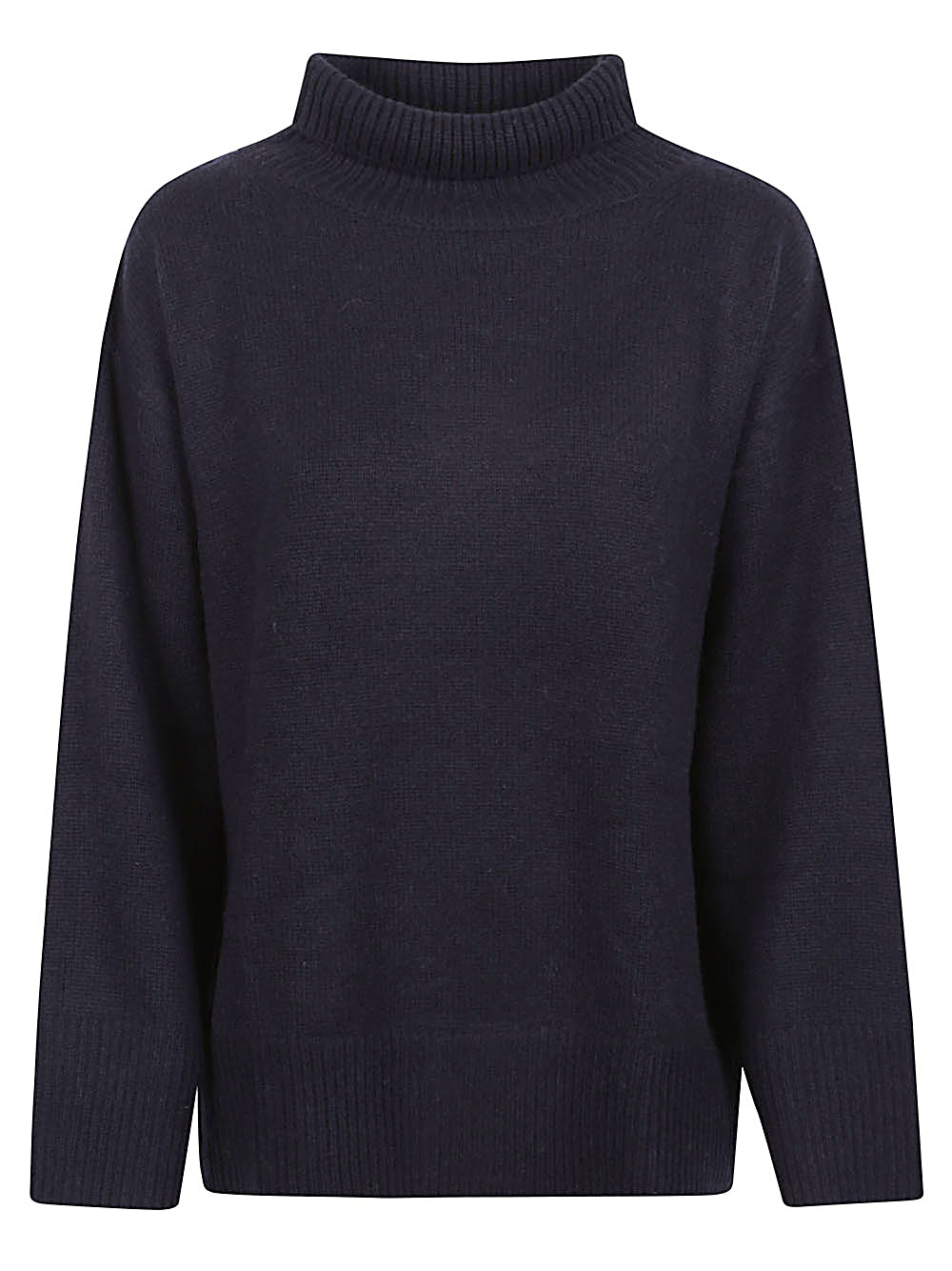 SOFT GOAT Blue Turtleneck Sweater with Dropped Shoulders image 0