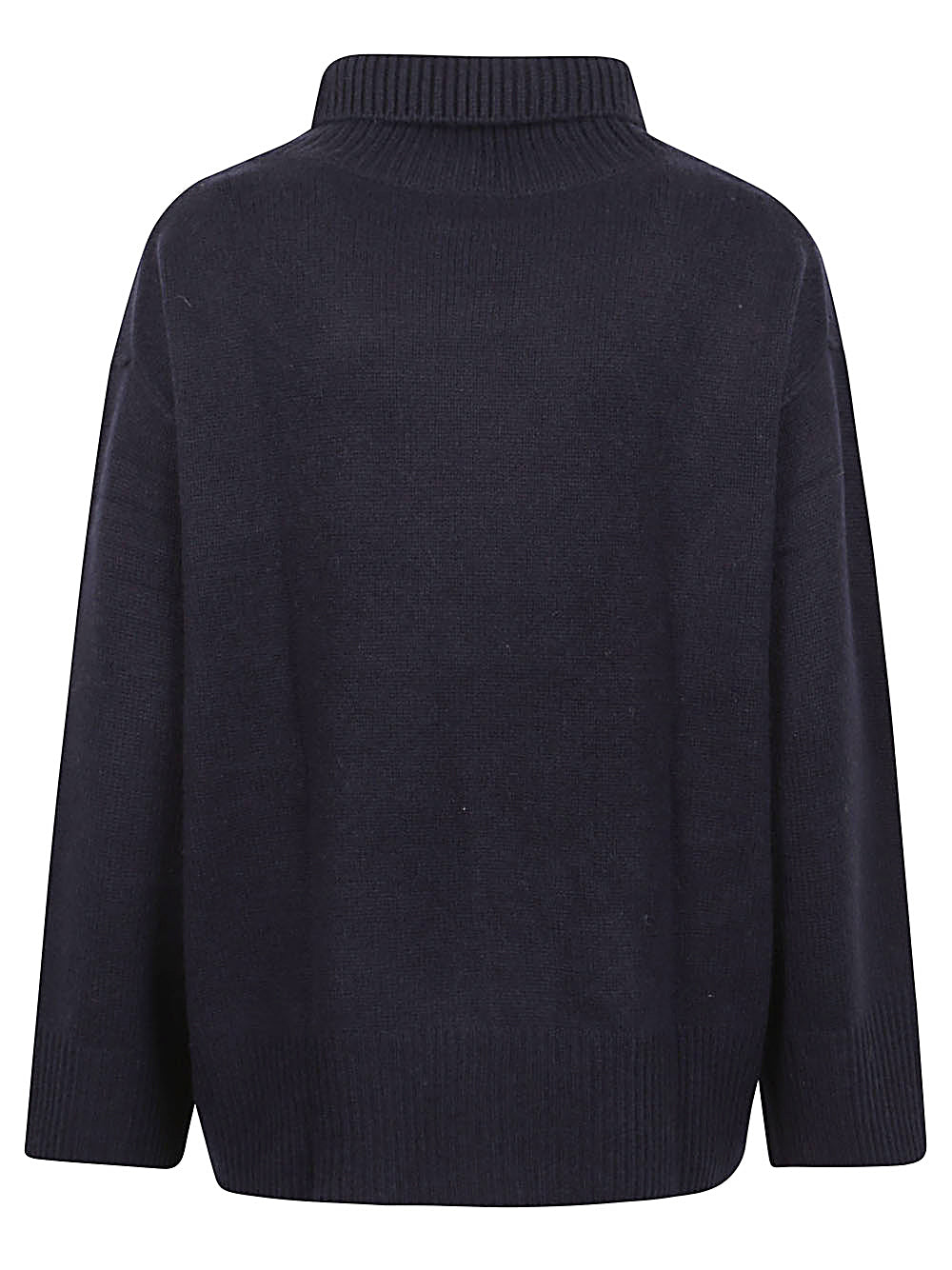 SOFT GOAT Blue Turtleneck Sweater with Dropped Shoulders image 1