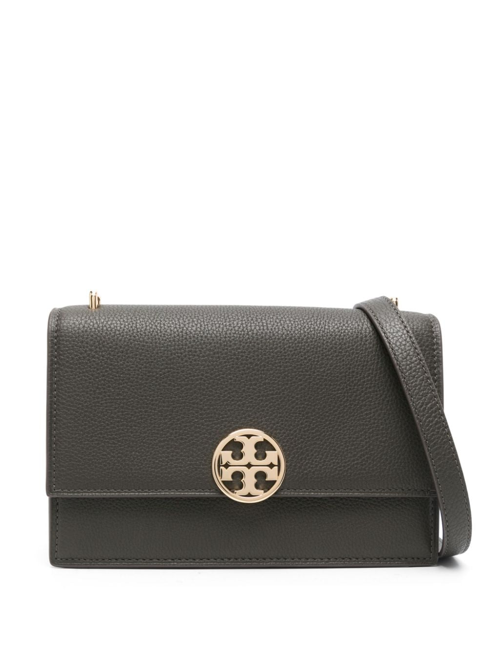 Tory Burch Grained Leather Shoulder Bag with Double T Motif image 0