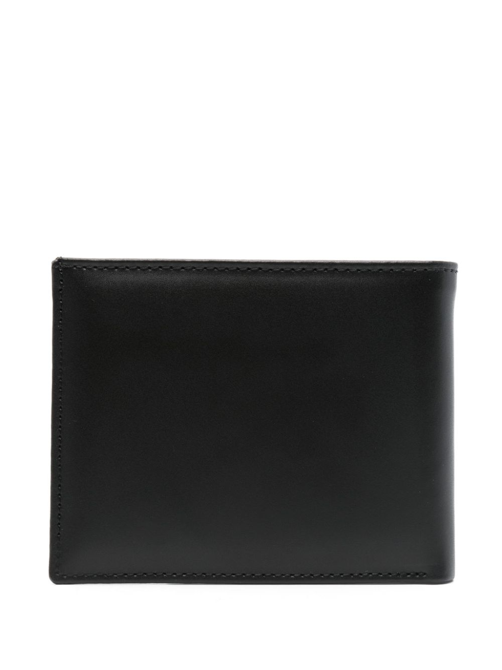 Maison Kitsuné Black Leather Bifold Wallet with Fox Head Plaque image 1