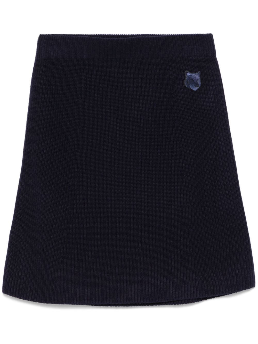 MAISON KITSUNÉ Fox Head Patch Knit Skirt - Blue image 0