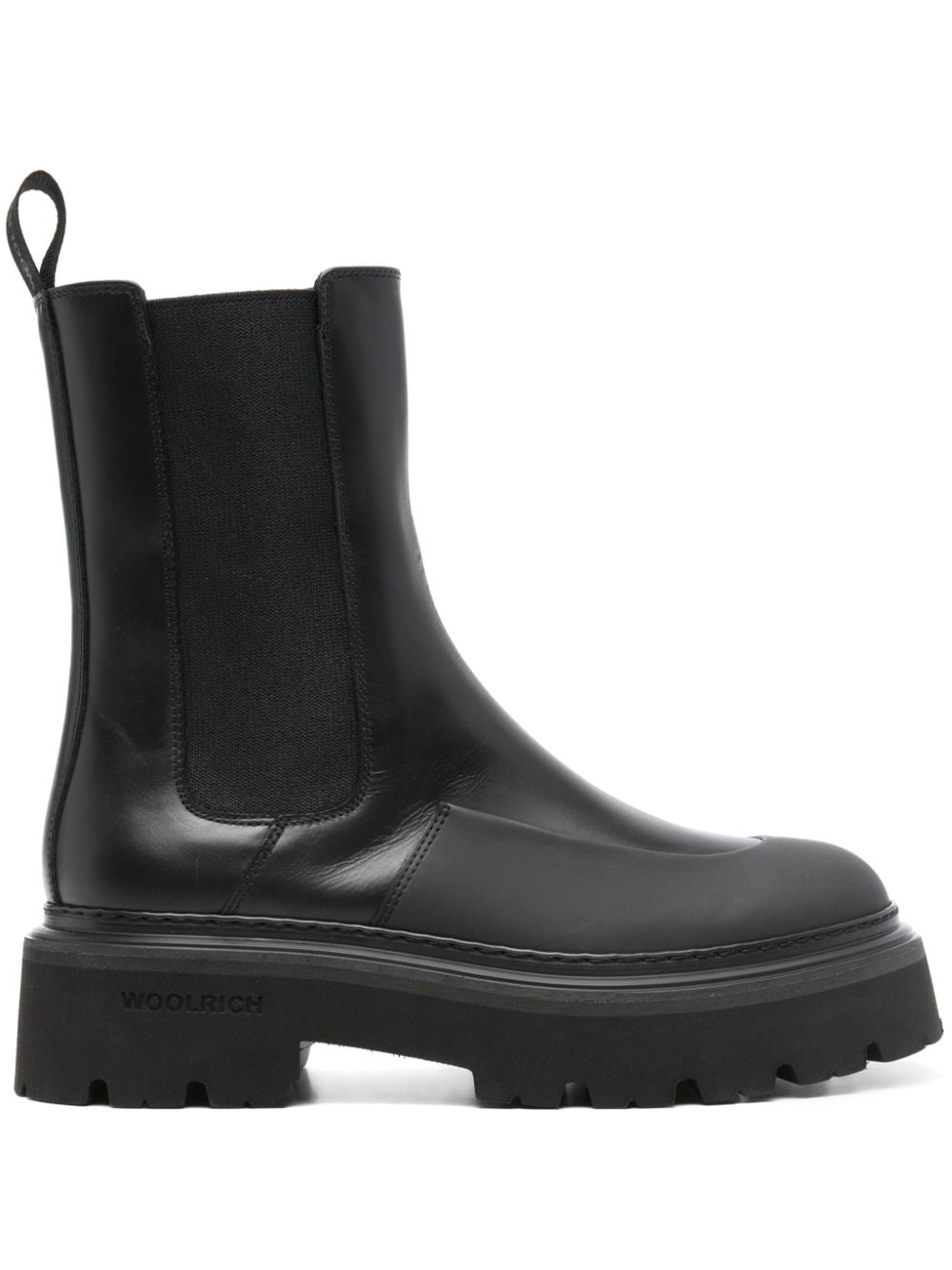 Woolrich Black Calf Leather Ankle Boots image 0