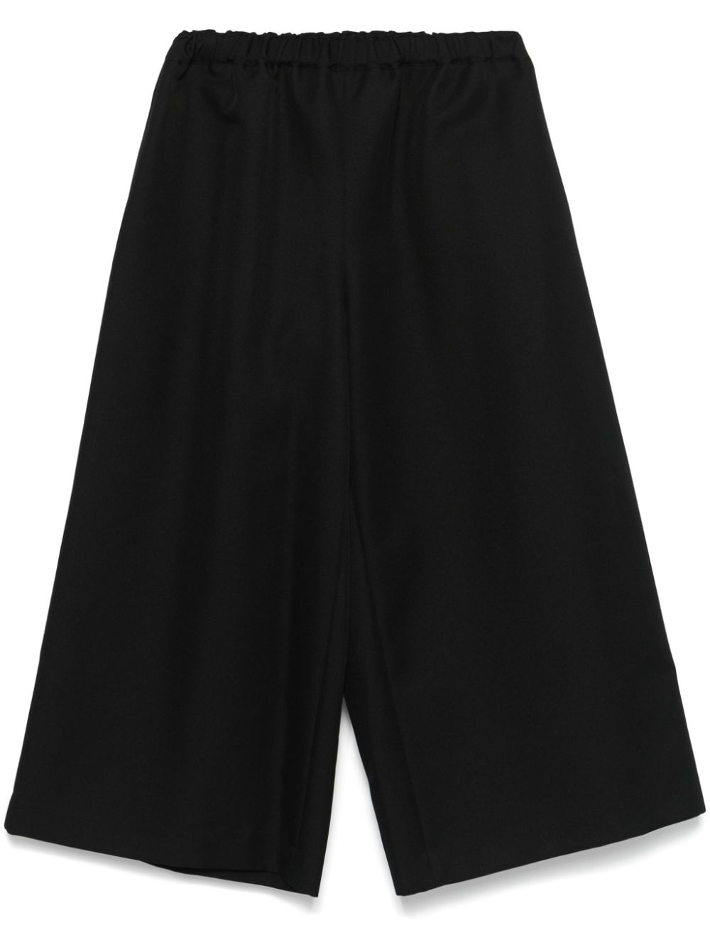 Comme des Garçons Wide Leg Cropped Trousers - Black image 0