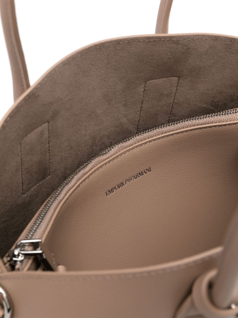 Emporio Armani Capsule Beige Calf Leather Tote Bag image 1