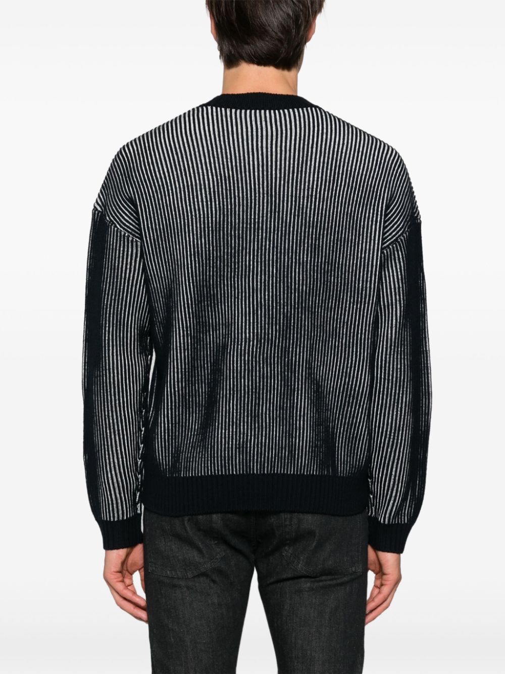 Emporio Armani Two-Tone Fisherman's Knit Sweater image 4