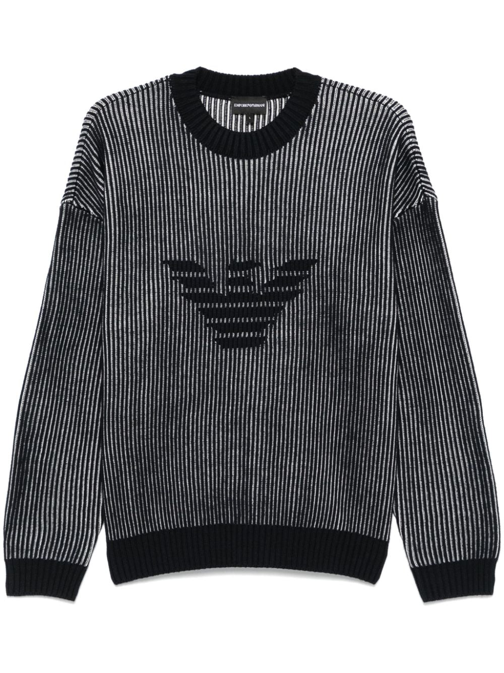 Emporio Armani Two-Tone Fisherman's Knit Sweater image 0