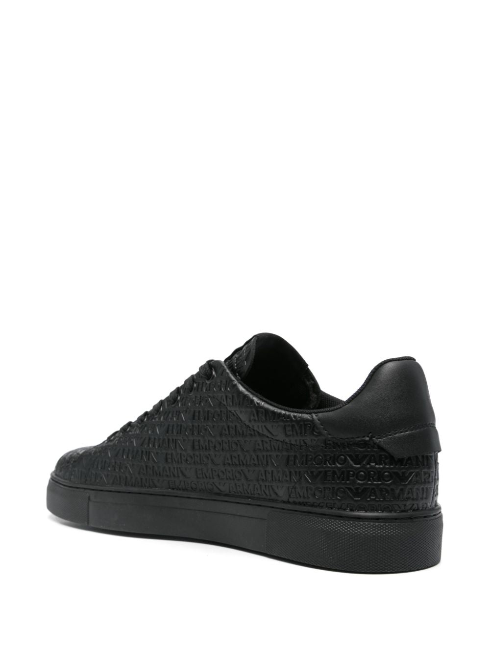 Emporio Armani Men's Black Calf Leather Sneakers image 2