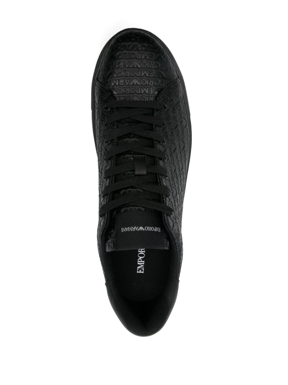 Emporio Armani Men's Black Calf Leather Sneakers image 3