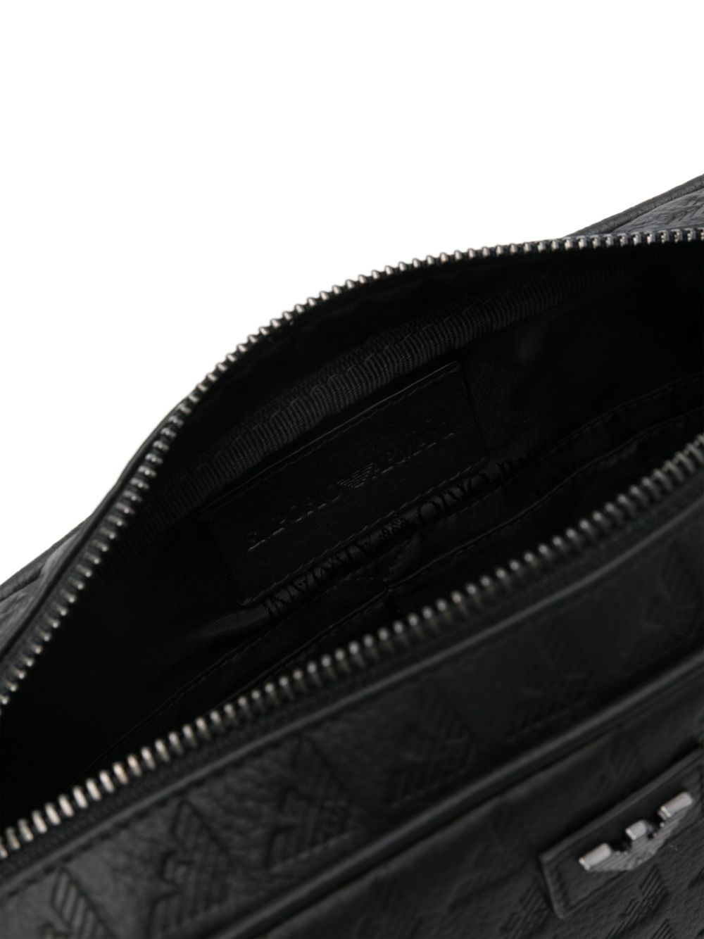 Emporio Armani Black Calf Leather Wallet with Debossed Logo image 1