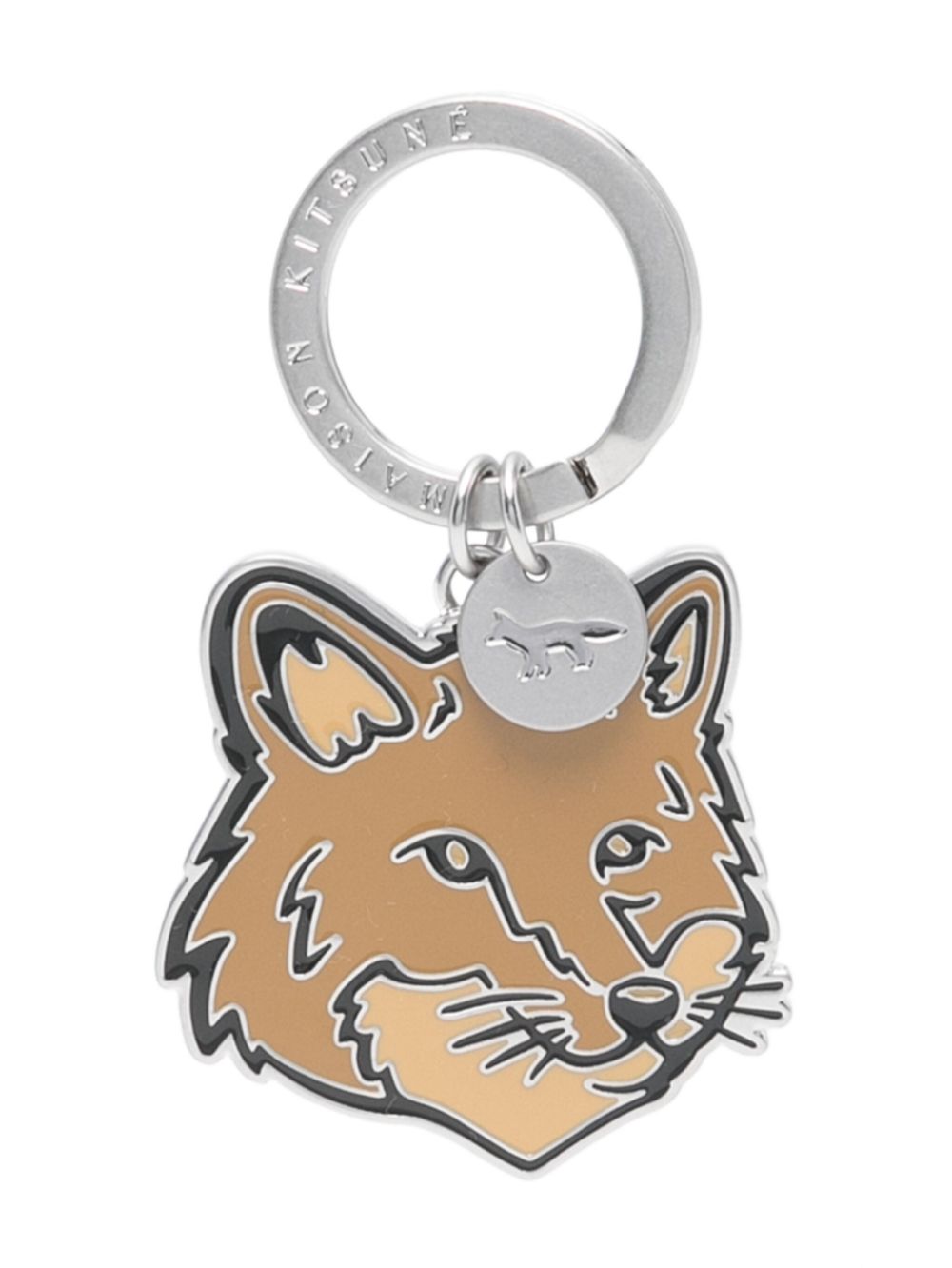 Maison Kitsune Fox Head Key Chain - Beige image 0