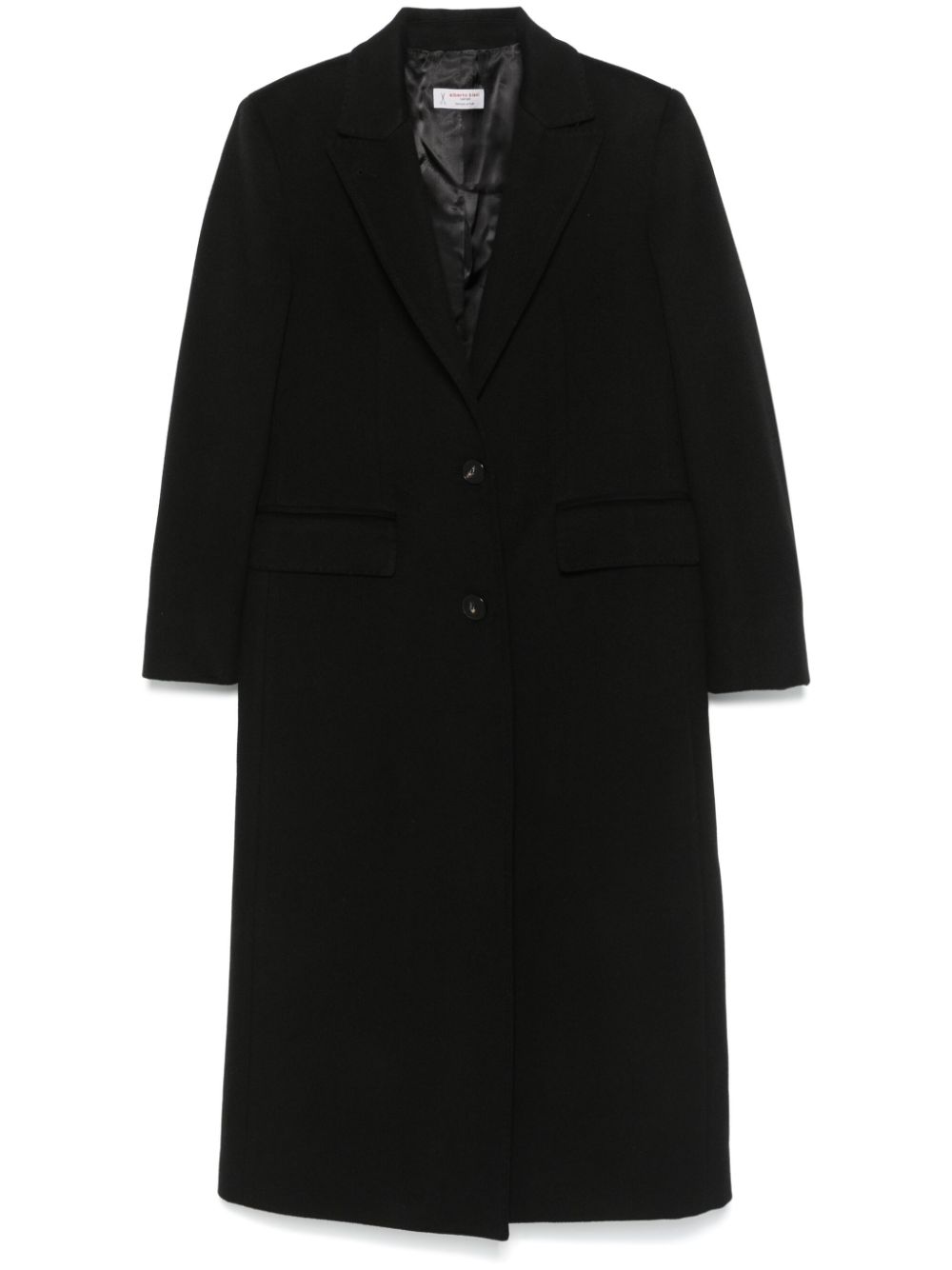 Alberto Biani Black Wool Peacoat with Button Fastening image 0