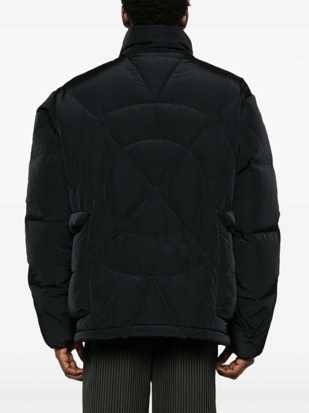 Emporio Armani Black Down-Filled Quilted Coat image 3