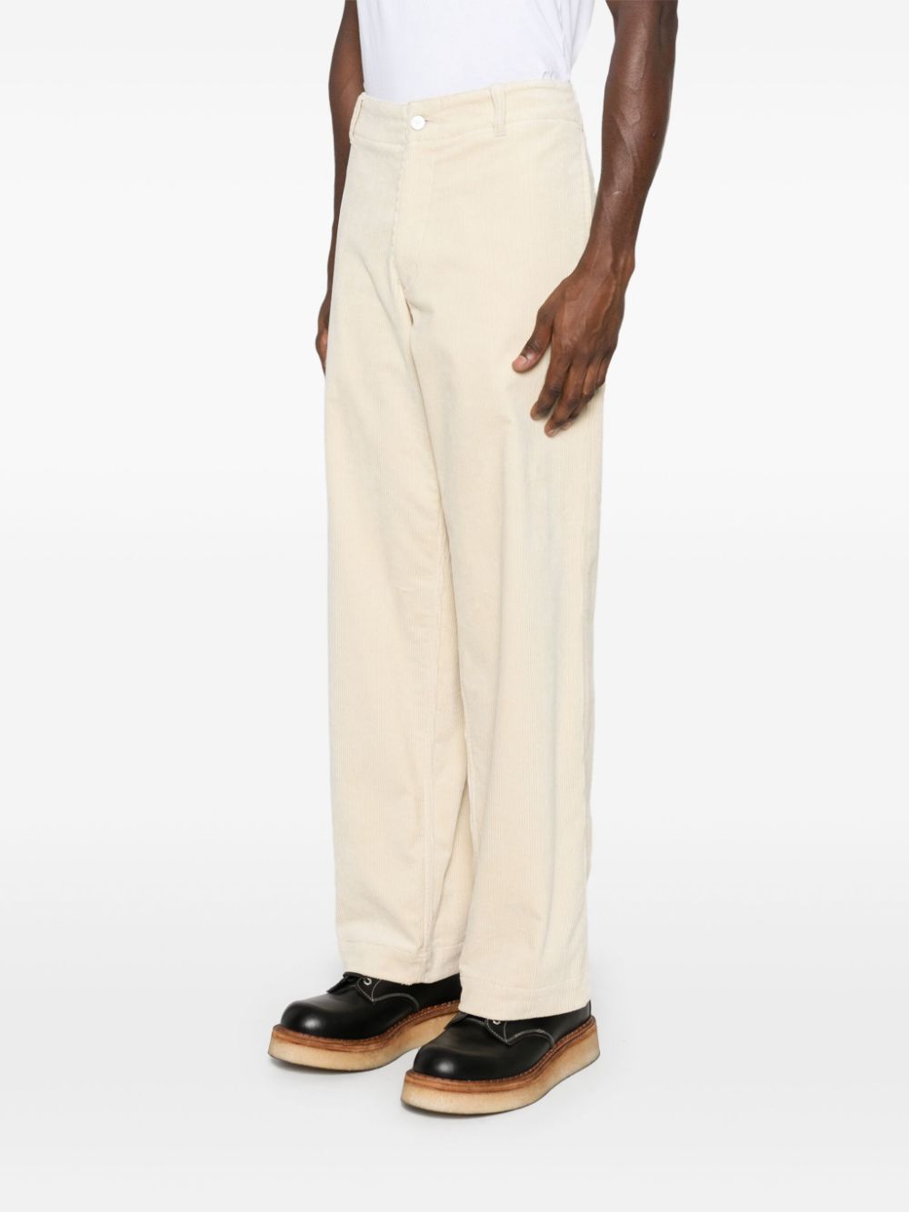 Emporio Armani Beige Corduroy Trousers image 1