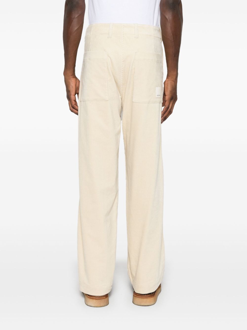 Emporio Armani Beige Corduroy Trousers image 3