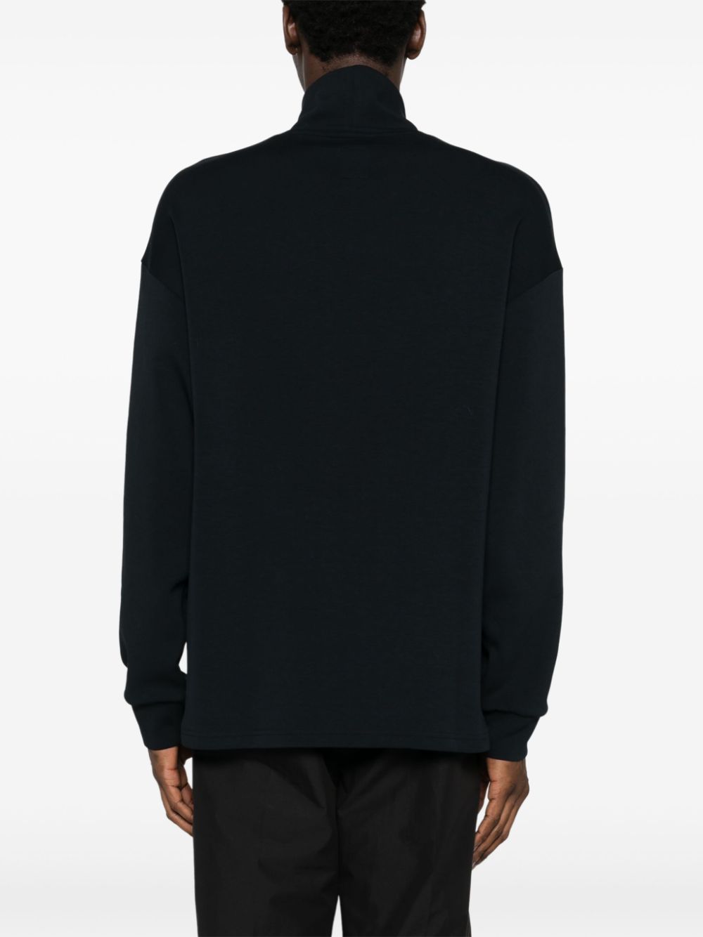 Emporio Armani Men's Black Mock Neck Sweater image 4