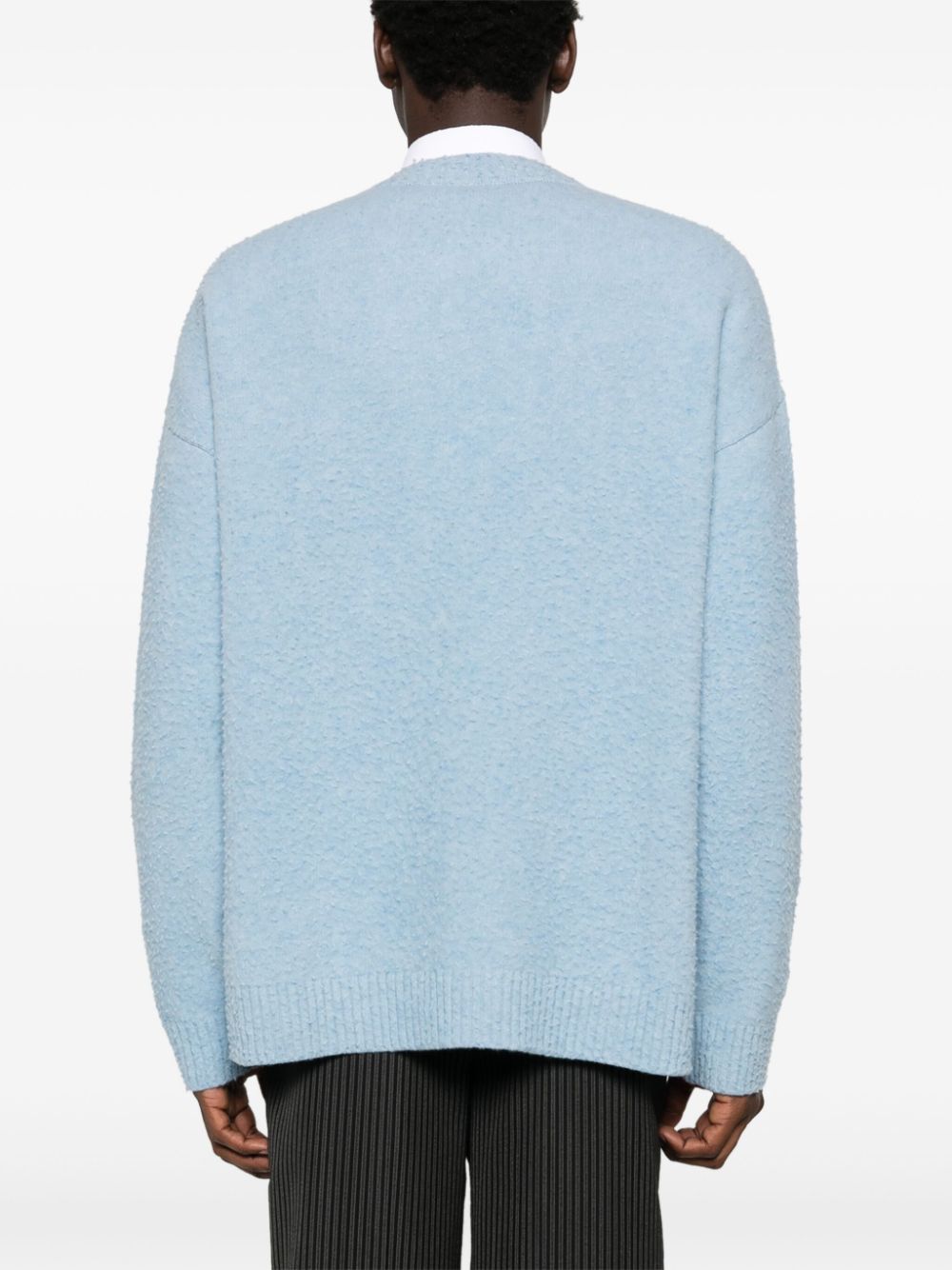 Emporio Armani Blue Wool Blend Crew Neck Sweater image 1