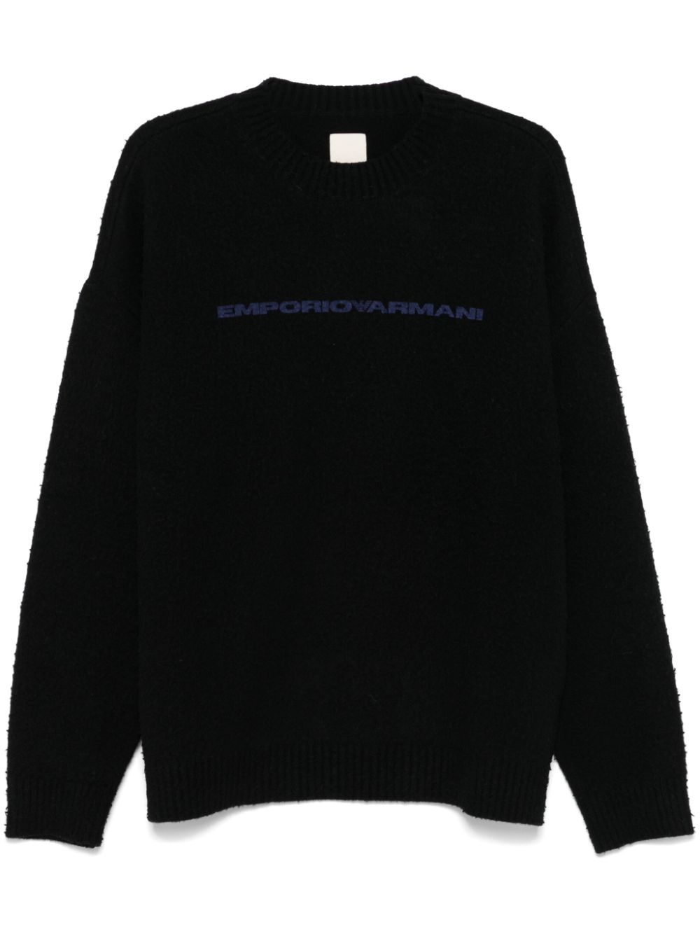 Emporio Armani Black Wool Blend Sweater image 0