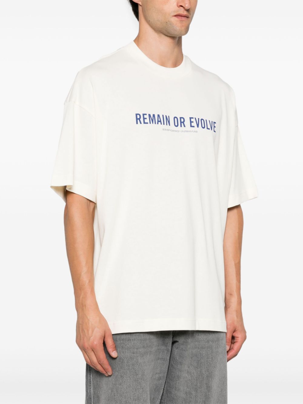 Emporio Armani White Logo & Slogan T-Shirt image 3