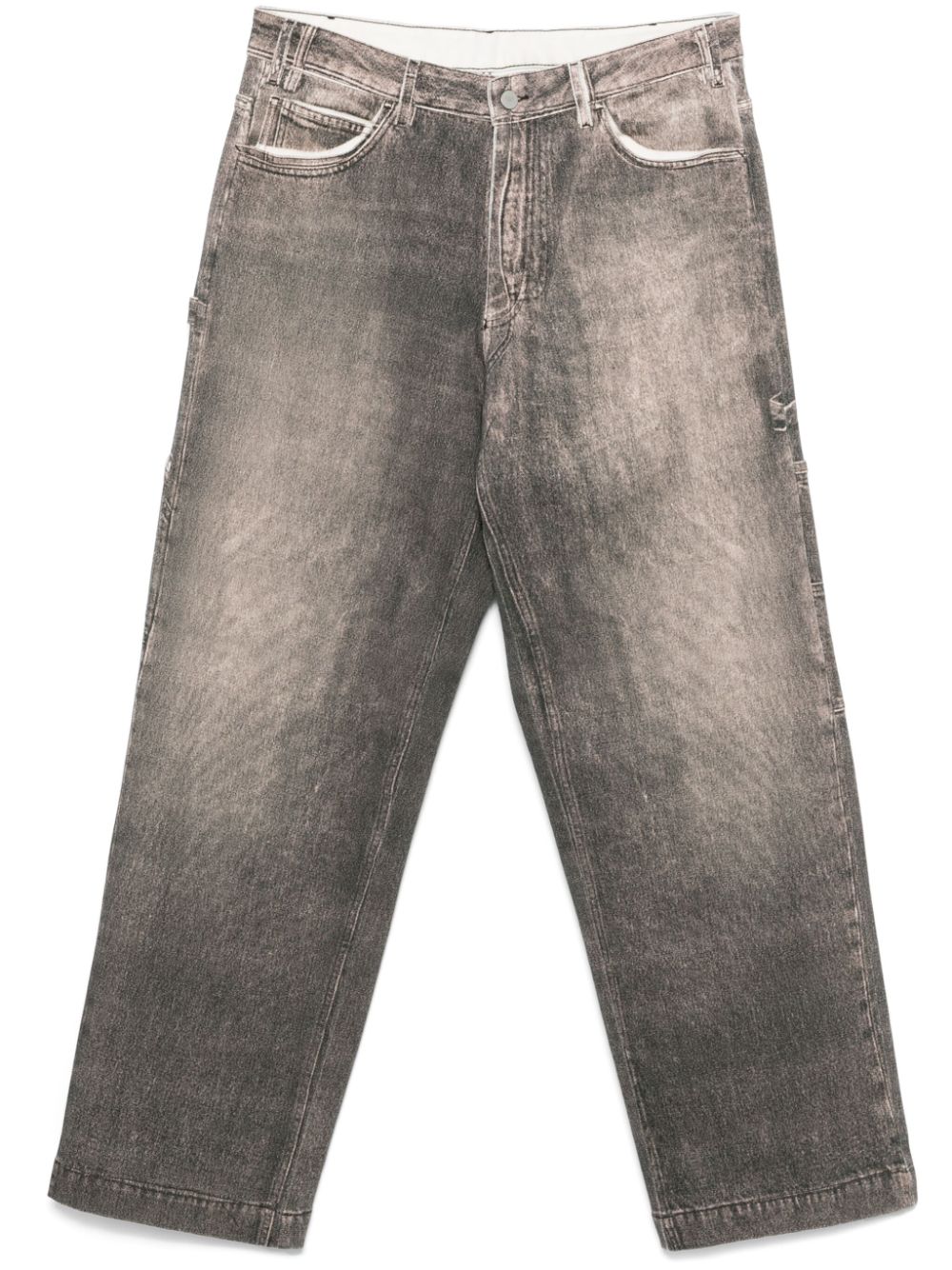 Emporio Armani Jeans Men's Brown Straight Leg Jeans image 0