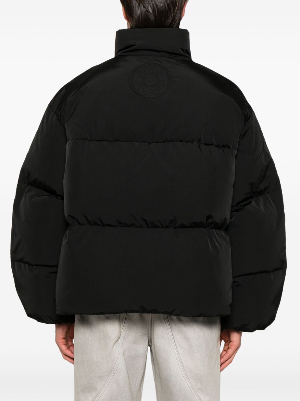 Acne Studios Black Down-Filled Padded Quilted Coat image 1