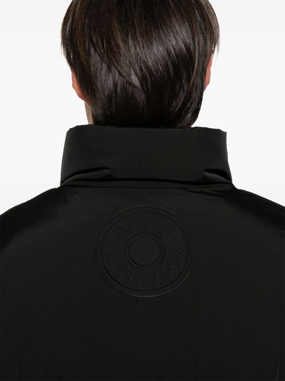 Acne Studios Black Down-Filled Padded Quilted Coat image 2