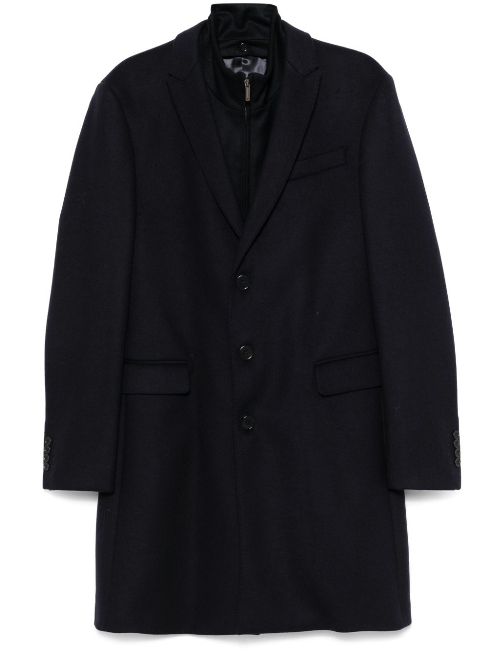 Emporio Armani Blue Wool Blend Coat image 0