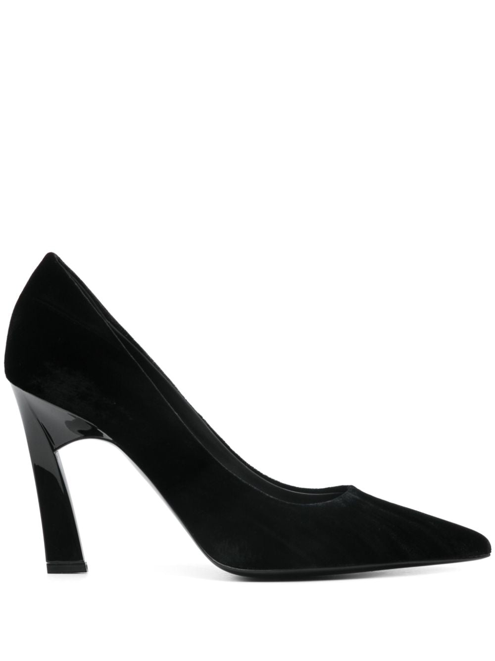 E'CLAT Pointed Toe Heeled Pumps - Black image 0