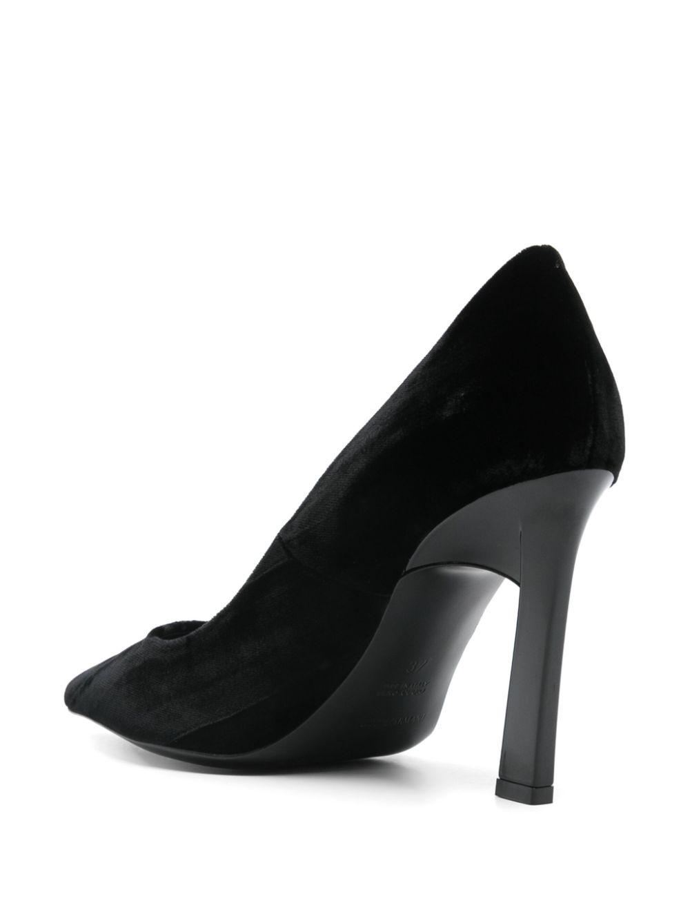 E'CLAT Pointed Toe Heeled Pumps - Black image 3