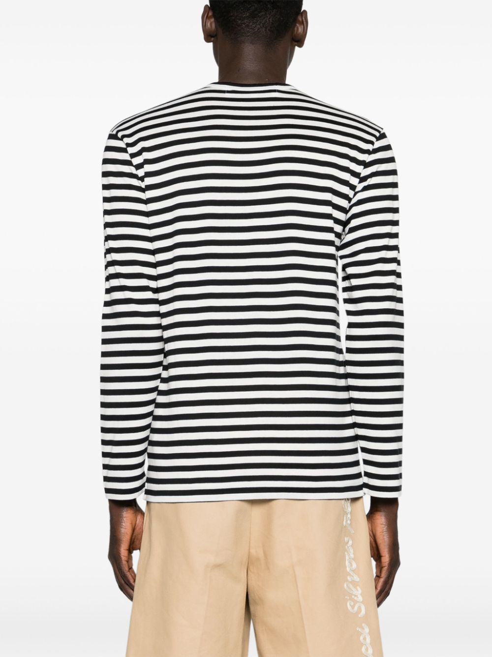 Comme des Garçons Black Striped Cotton T-Shirt image 4