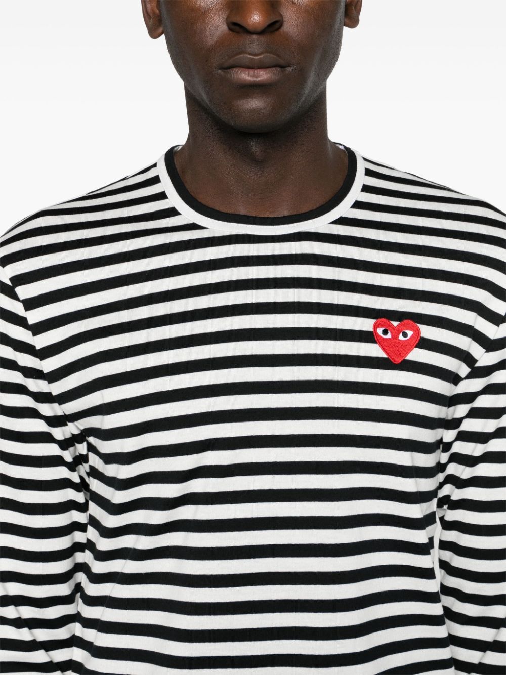 Comme des Garçons Black Striped Cotton T-Shirt image 5