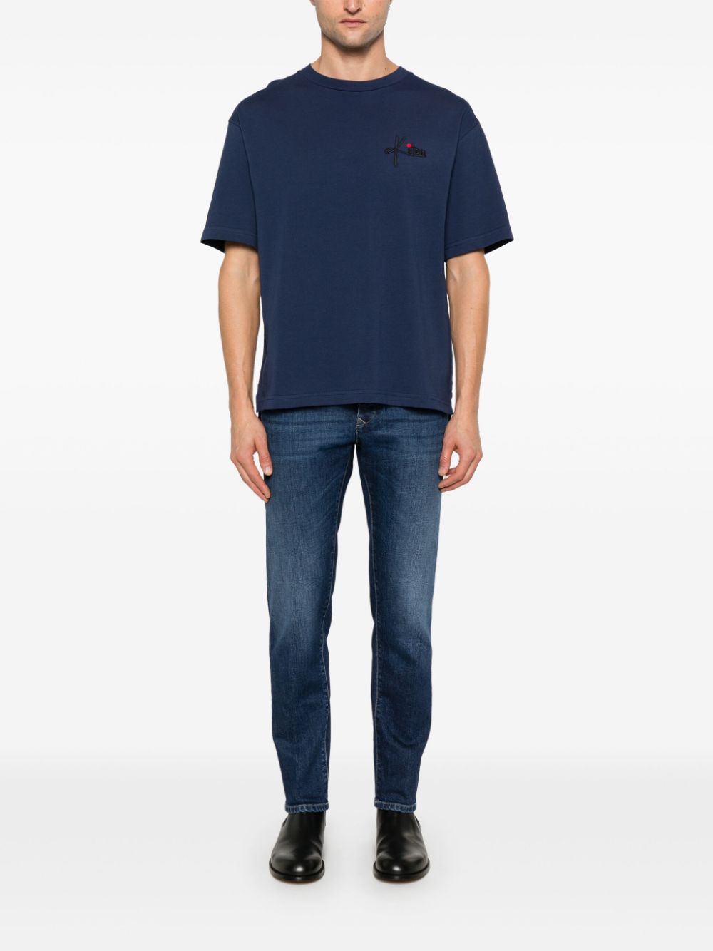 Kiton Men's Blue T-Shirts & Polos: Classic Comfort and Style image 2