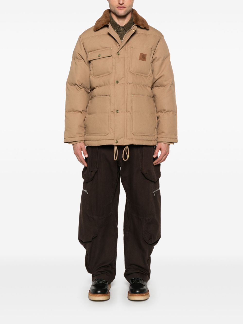 Carhartt WIP Main Beige Quilted Jacket image 1