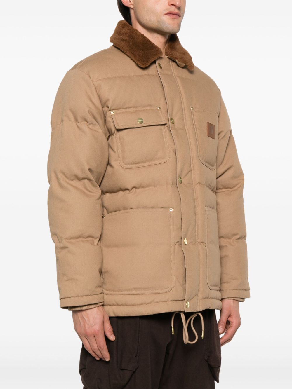 Carhartt WIP Main Beige Quilted Jacket image 2