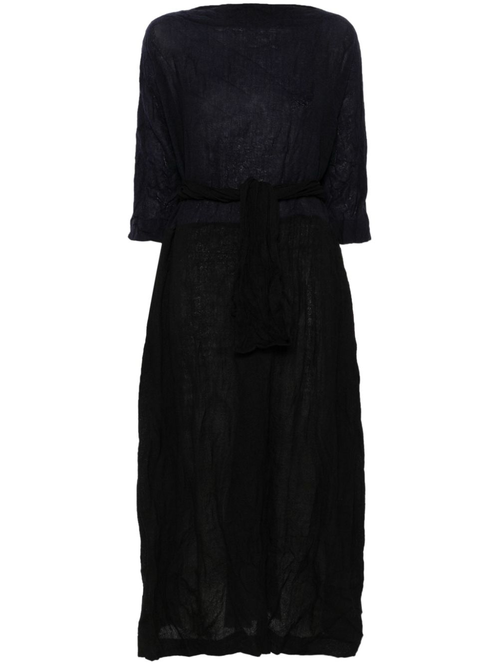 Daniela Gregis Blue Wool Blend Color-Block Dress image 0