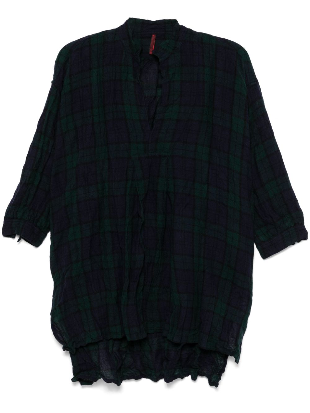 Daniela Gregis Green Wool Tartan Check Shirt image 0