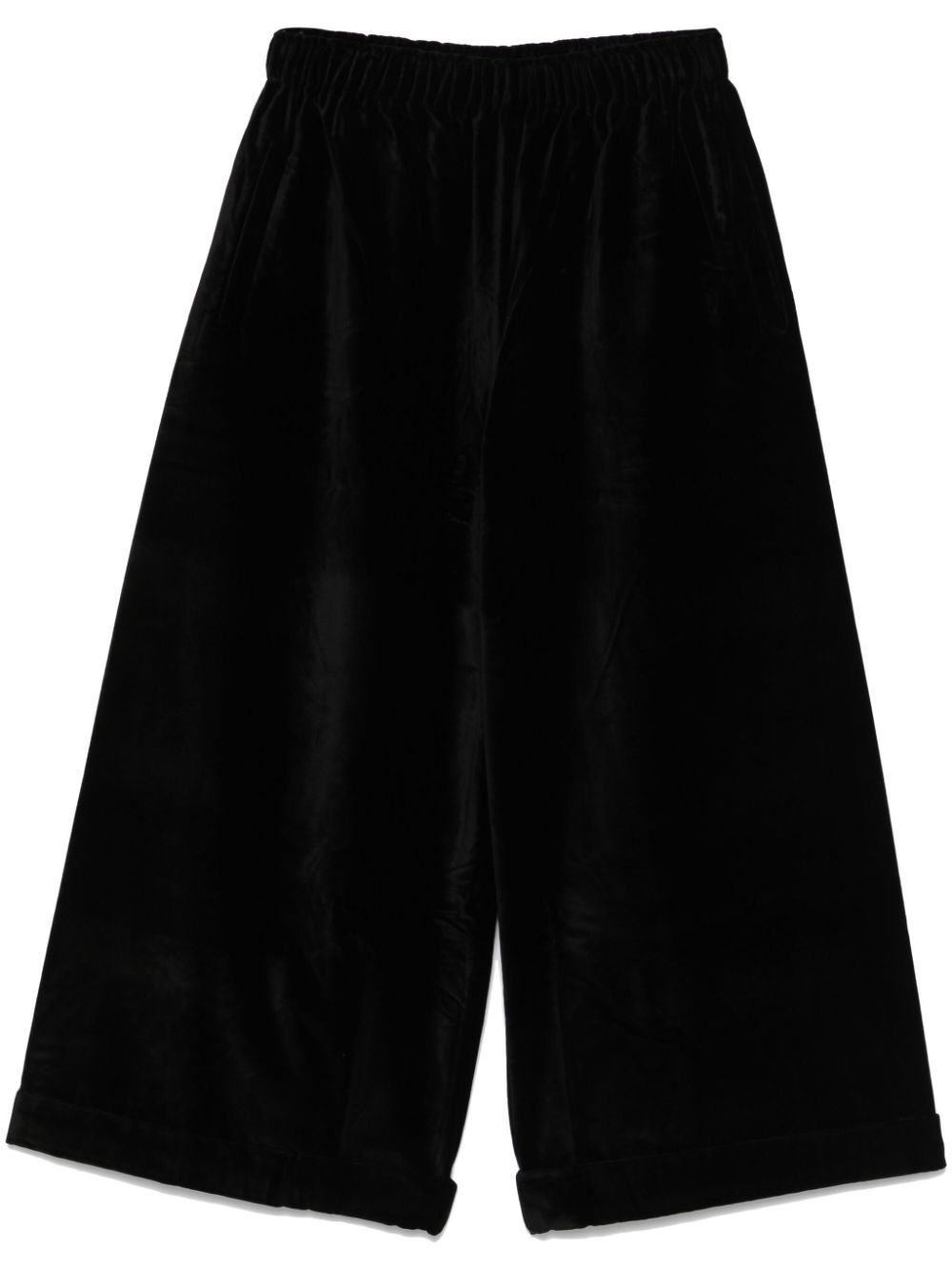 Daniela Gregis Black Cotton Velvet Trousers image 0