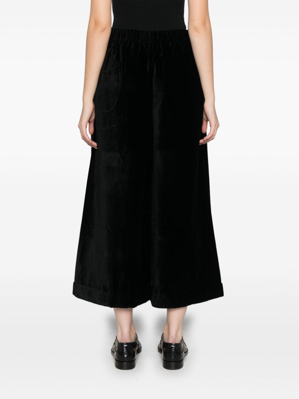 Daniela Gregis Black Cotton Velvet Trousers image 1