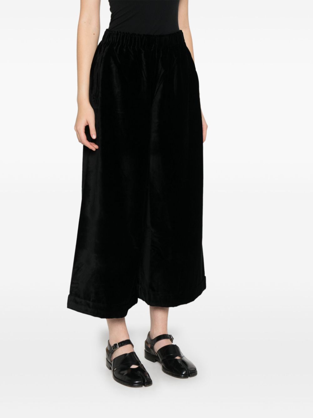 Daniela Gregis Black Cotton Velvet Trousers image 2