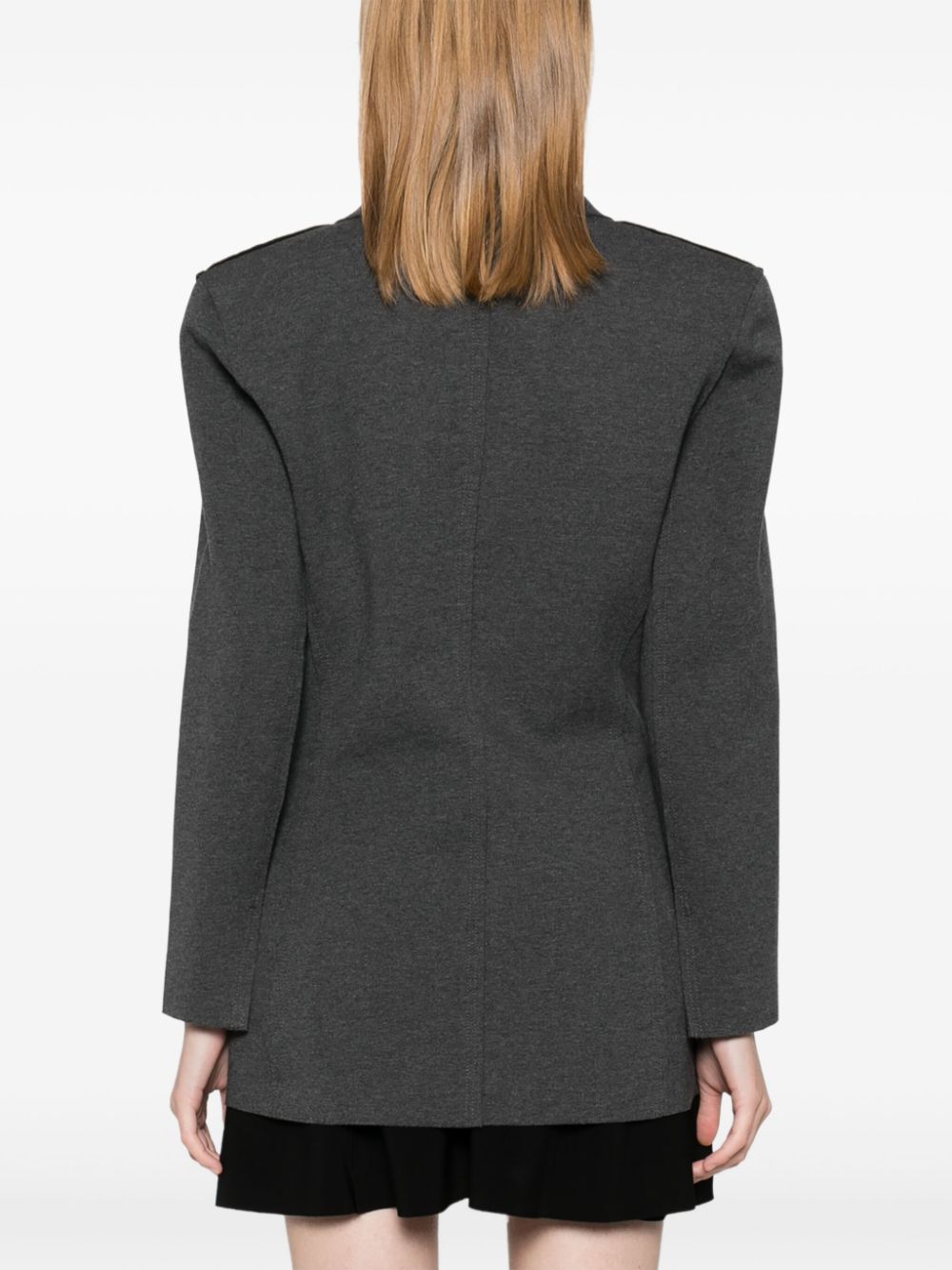 Norma Kamali Grey Stretch Jersey Jacket image 3