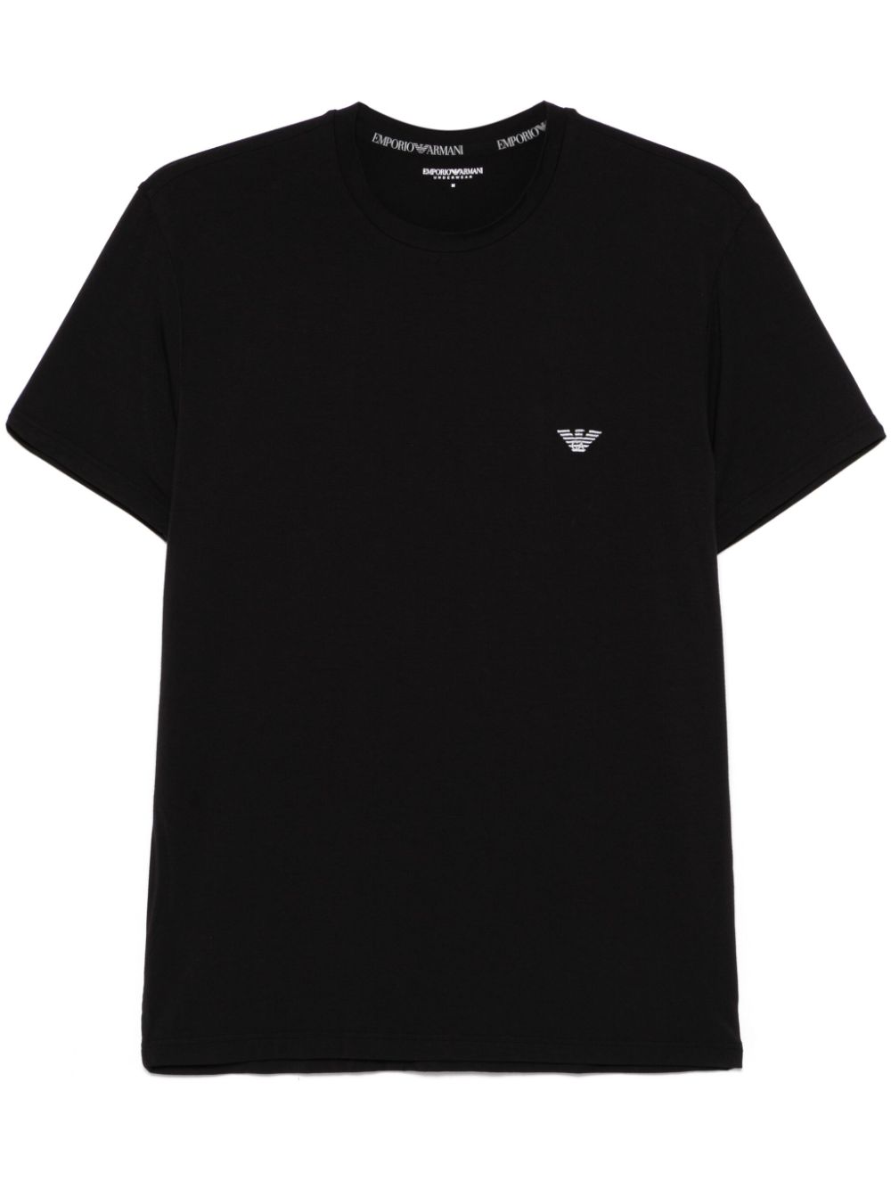 Emporio Armani Men's Black Cotton T-Shirt with Logo image 0