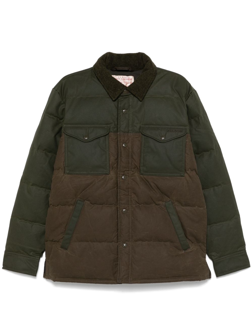 Filson Men's Green Cotton Canvas Down Jacket image 0