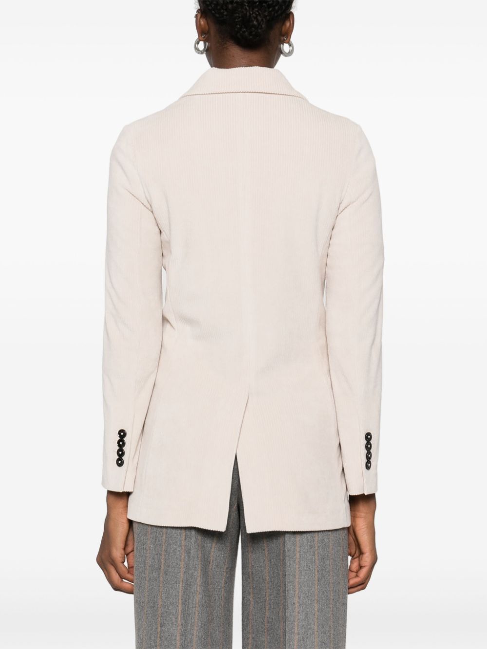 Circolo 1901 Cream Corduroy Double-Breasted Jacket image 1