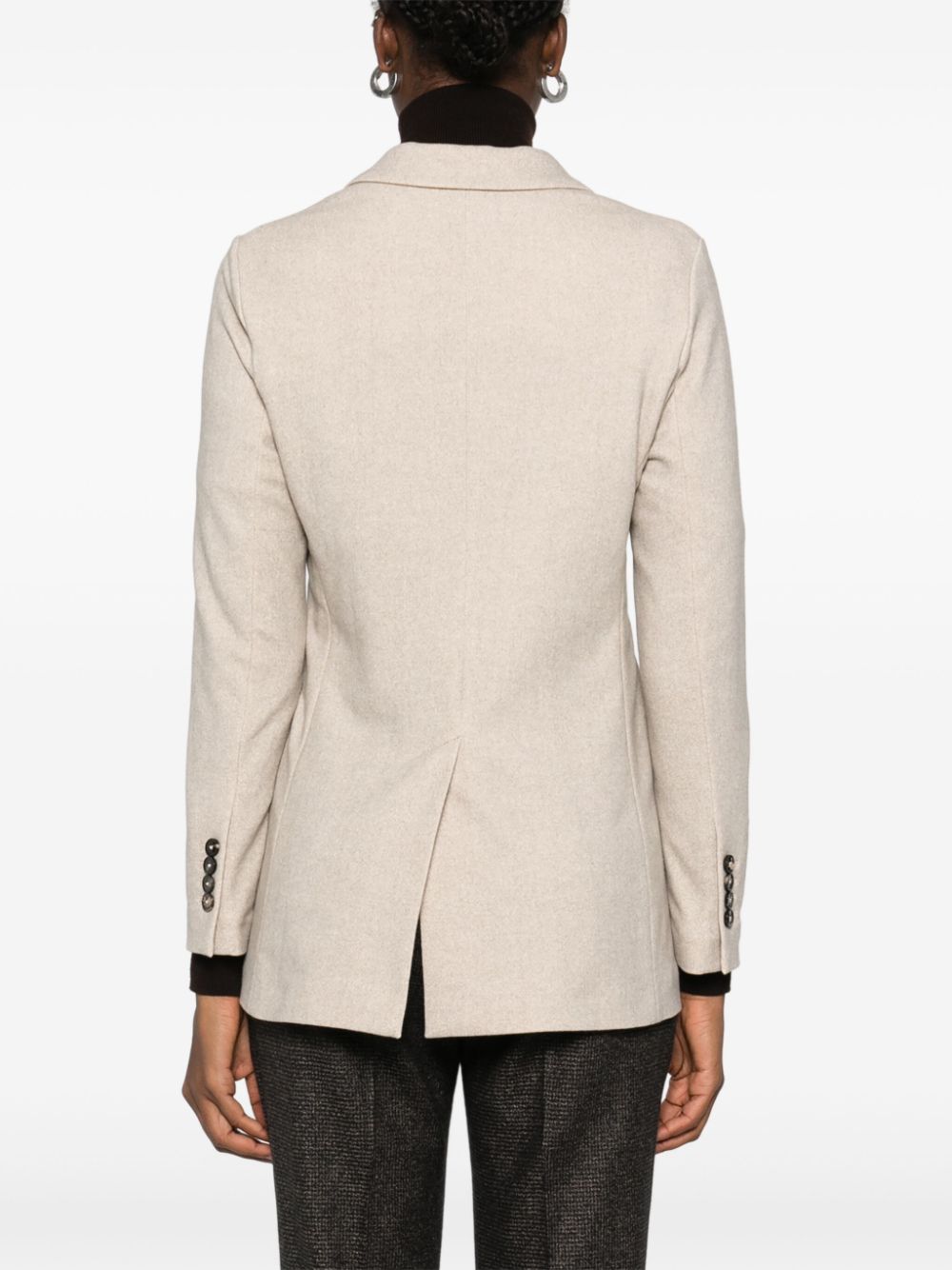 Circolo 1901 Beige Double-Breasted Cotton Blend Jacket image 3