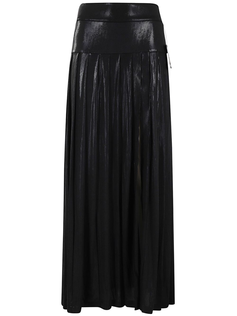 Norma Kamali Black Stretch Pleated Skirt image 0