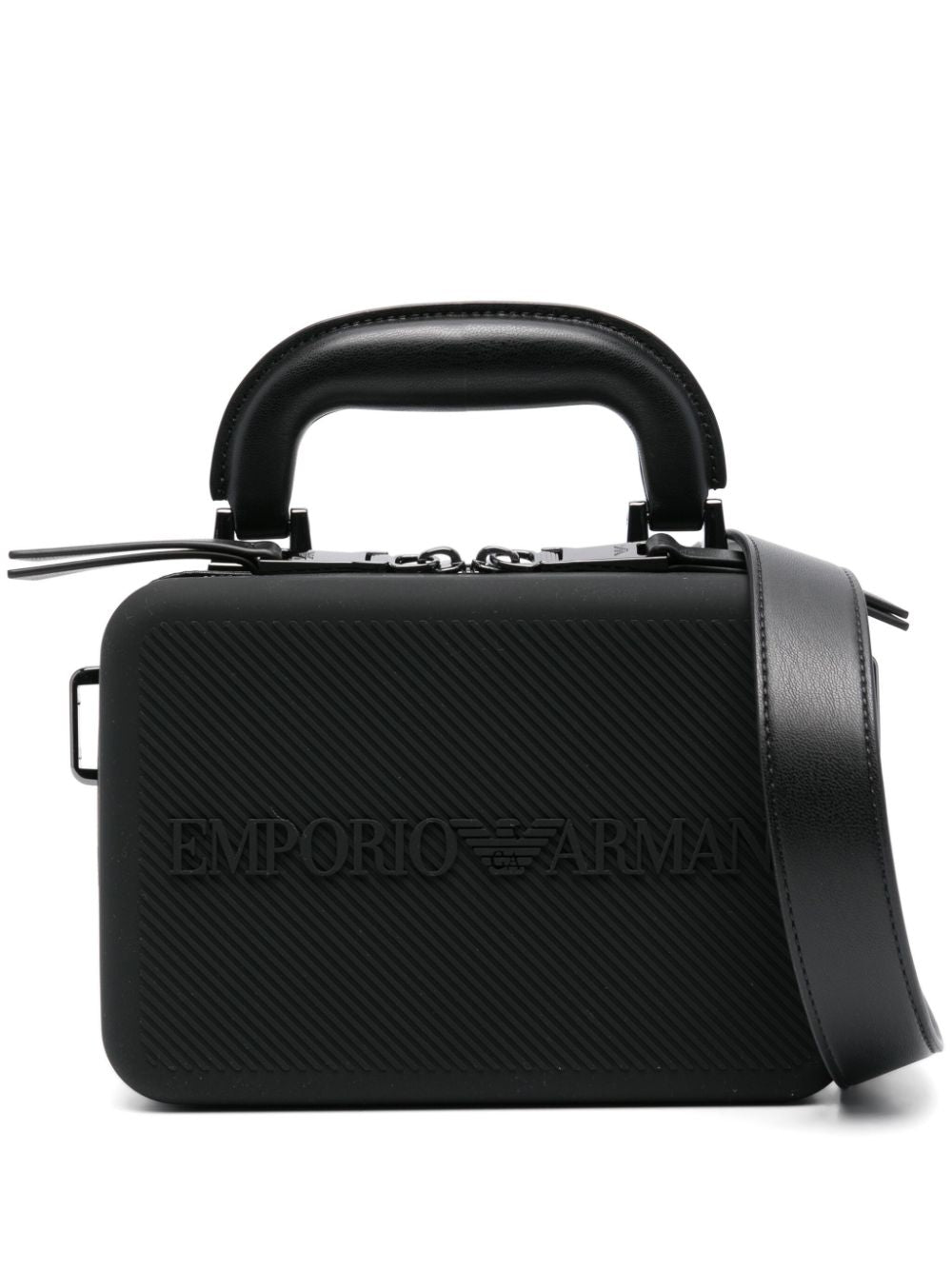 Emporio Armani Black Faux Leather Crossbody Bag image 0