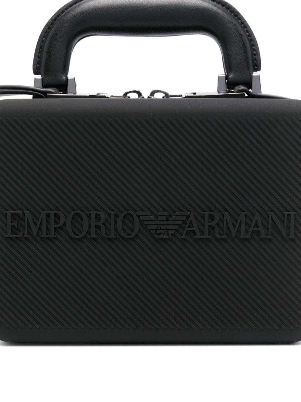 Emporio Armani Black Faux Leather Crossbody Bag image 1