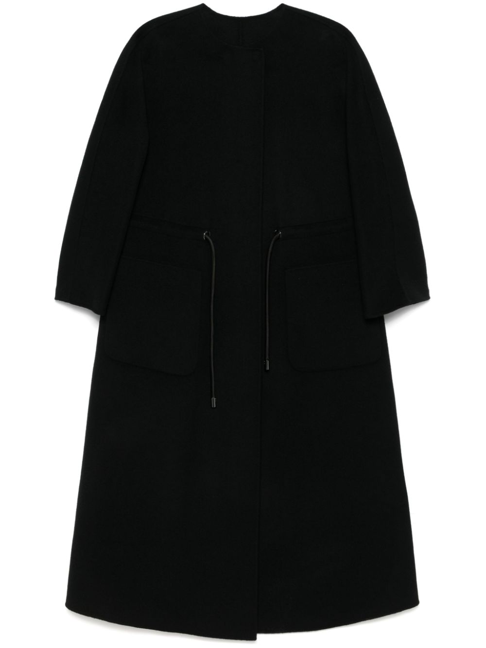 Emporio Armani Black Virgin Wool & Cashmere Blend Coat image 0